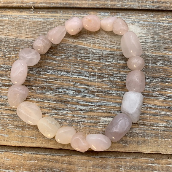 Rose Quartz Chakra Boho Bracelet - Picture 2 of 3